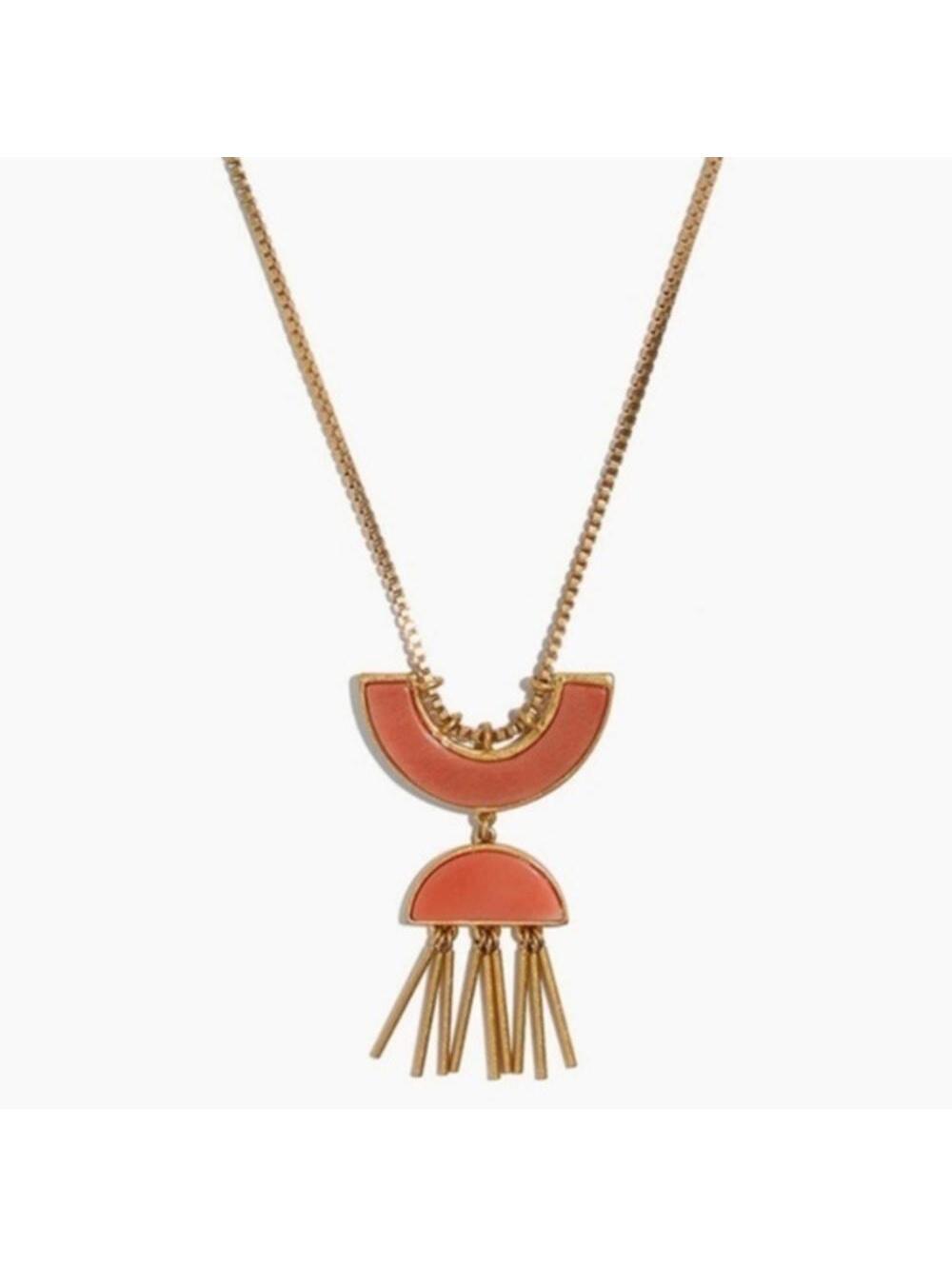 Madewell Jade Concept Fringe Pendant Necklace